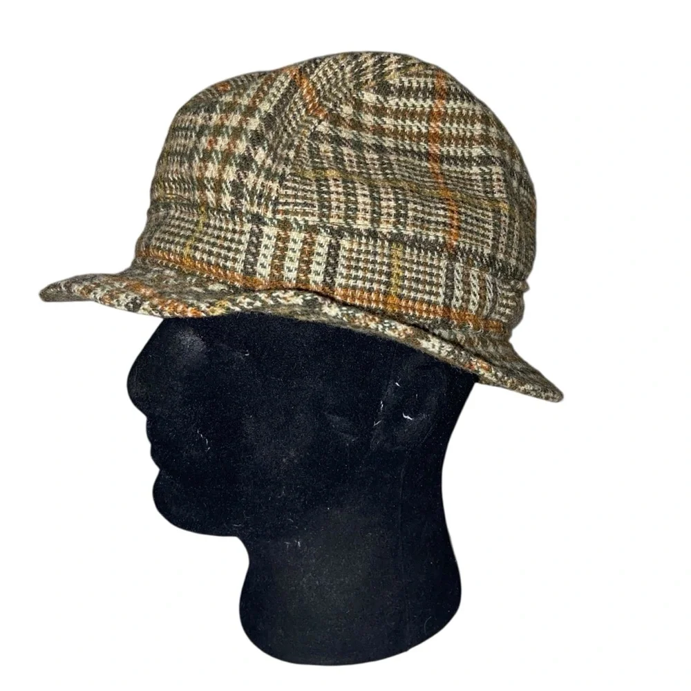 Vintage Hat Mens 7 3/8 Connemara Fishing Cap Wool Fedora Handmade Ireland Tweed